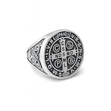 Anillo San Benito de Plata 950 Oval